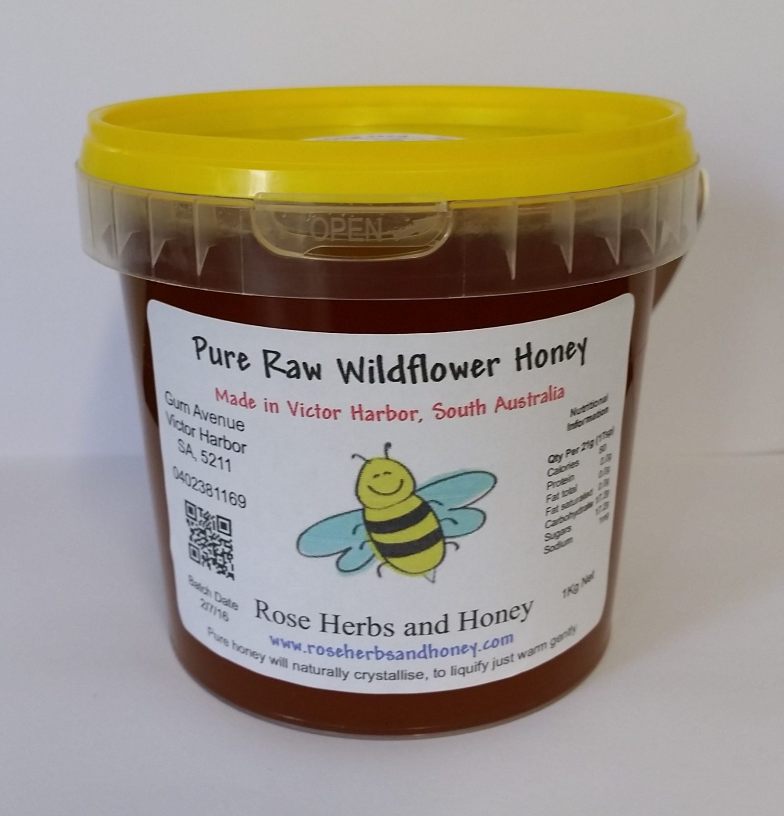 Raw Wildflower Honey 1kg, $12.50